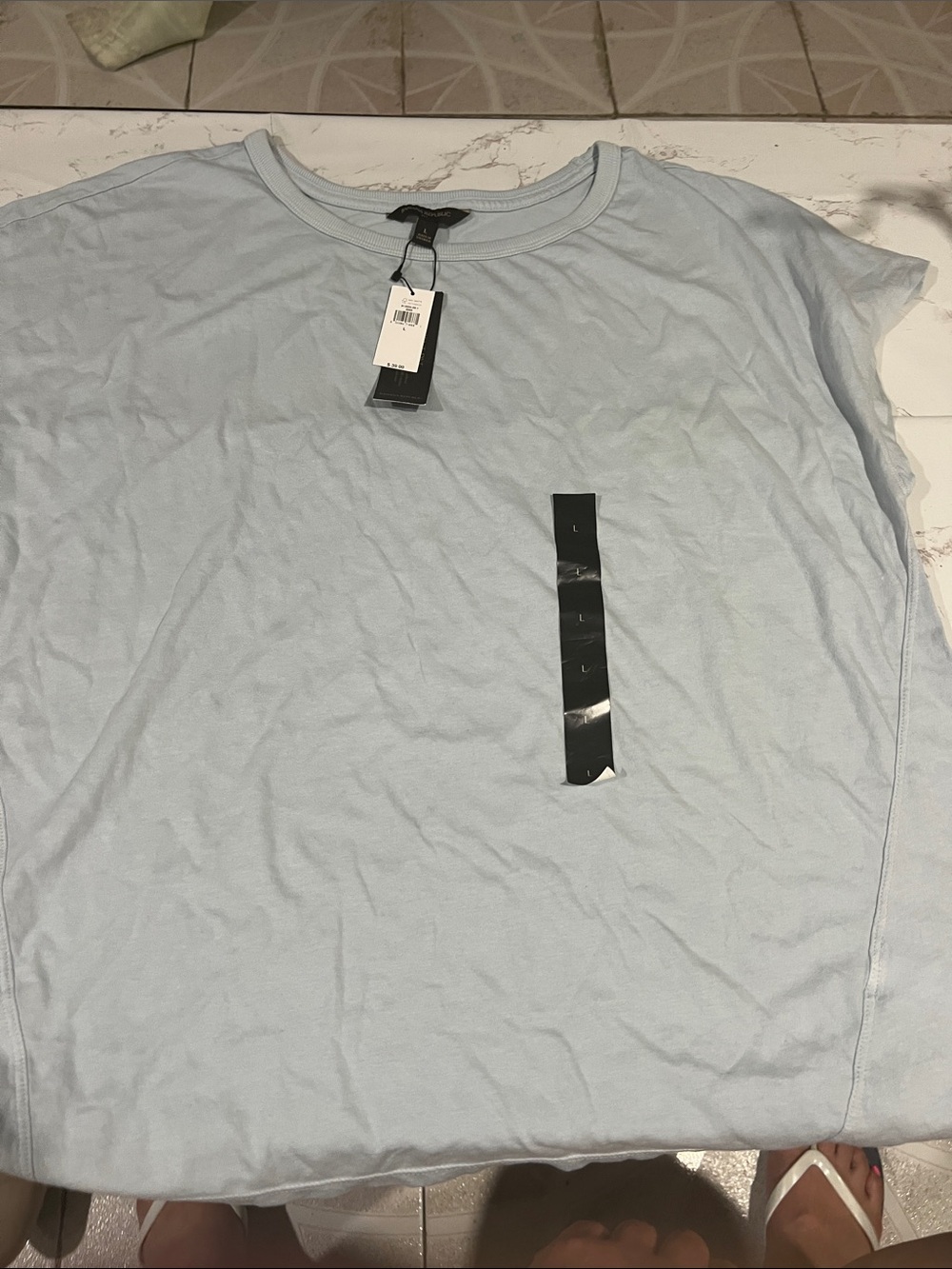 Banana Republic Light Blue Short Sleeve Crew Tee